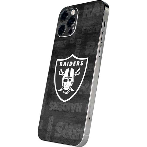 NFL Las Vegas Raiders Black & White iPhone 12 Pro Max Skin